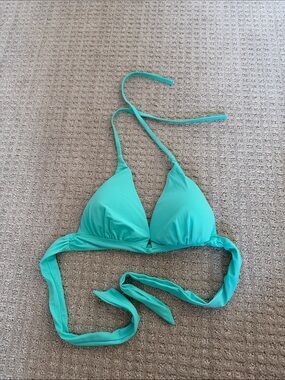 Victoria's Secret Teal Halter Bikini Top sz M